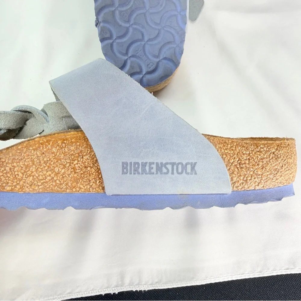 Birkenstock Gizeh Tan and Blue Footbed - Picture 5 of 5